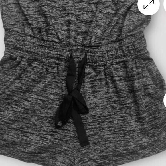 Aritzia Wilfred Free Izabel Romper Sz SX BLack- Gray Knit Casual - Picture 6 of 7